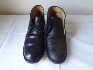 黒の靴の修理と染直し、修理ブログNO.０３６