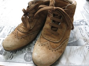スエード・ヌバック（起毛革）靴の色かけ・色直し・色付けの修理
