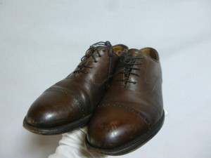 リーガル　紳士靴修理／レザーオールソール（靴底総張替）交換を鹿児島市より御依頼頂きました。