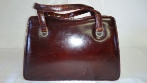 【ハンドバッグ】ゴートスキン　約60年前の大切なバッグ　リペアでまた使えます☆