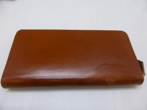 【COCOMEISTER】ココマイスター　ブライドルレザー長財布の部分補修、風合い加工　　