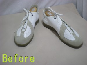 革靴のシミをきれいに！　革研究所豊橋店のリペアブログ