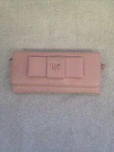 新宿　財布　鞄、バッグ、修理、張替、黒ずみ汚れ、クリーニング、色移り、すれ傷　　ピンク　プラダ　22